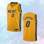 NO 0 Meyers Leonard Camiseta Miami Heat Earned Oro 2020-21