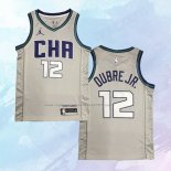 NO 12 Kelly Oubre JR. Camiseta Charlotte Hornets Ciudad Edition Gris