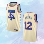 NO 12 Tobias Harris Camiseta Philadelphia 76ers Earned Crema 2020-21
