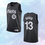 NO 13 James Harden Camiseta Brooklyn Nets Earned Negro 2020-21