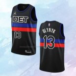 NO 13 Kelly Olynyk Camiseta Detroit Pistons Statement Negro 2022-23