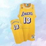 NO 13 Wilt Chamberlain Camiseta Los Angeles Lakers Retro Amarillo