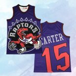NO 15 Vince Carter Camiseta Mitchell & Ness Toronto Raptors Big Face Violeta