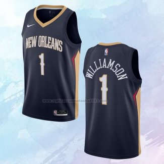 NO 1 Zion Williamson Camiseta New Orleans Pelicans Icon Azul 2020-21