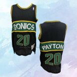 NO 20 Gary Payton Camiseta Mitchell & Ness Seattle SuperSonics Negro 1994-95
