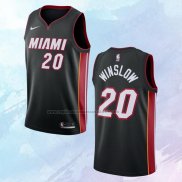 NO 20 Justise Winslow Camiseta Miami Heat Icon Negro
