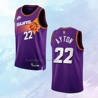 NO 22 Deandre Ayton Camiseta Phoenix Suns Classic Violeta 2022-23