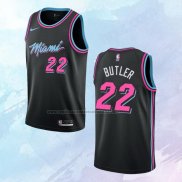 NO 22 Jimmy Butler Camiseta Miami Heat Ciudad Negro 2018-19
