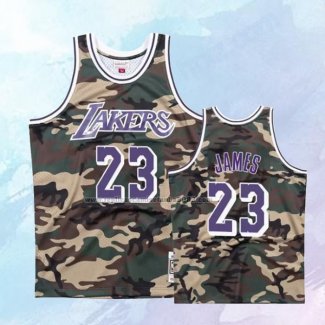 NO 23 Lebron James Camiseta Los Angeles Lakers Camuflaje
