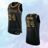 NO 24 Kobe Bryant Camiseta Los Angeles Lakers Black Mamba Autentico Negro