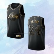 NO 24 Kobe Bryant Camiseta Los Angeles Lakers Golden Edition Negro