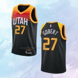 NO 27 Rudy Gobert Camiseta Utah Jazz Ciudad Negro 2020-21