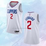 NO 2 Kawhi Leonard Camiseta Los Angeles Clippers Association Blanco 2020-21