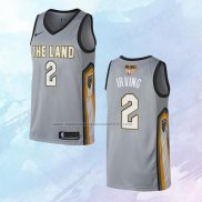 NO 2 Kyrie Irving Camiseta Cleveland Cavaliers Ciudad Gris 2018