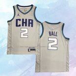 NO 2 LaMelo Ball Camiseta Charlotte Hornets Ciudad Edition Gris