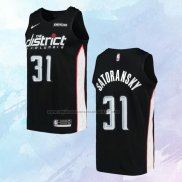 NO 31 Tomas Satoransky Camiseta Washington Wizards Ciudad Negro 2018-19