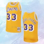 NO 33 Kareem Abdul-Jabbar Camiseta Mitchell & Ness Los Angeles Lakers Amarillo 1984-85