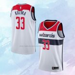 NO 33 Kyle Kuzma Camiseta Washington Wizards Association Blanco 2020-21