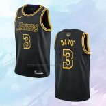 NO 3 Anthony Davis Camiseta Los Angeles Lakers Ciudad Negro 2019