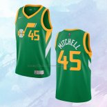 NO 45 Donovan Mitchell Camiseta Utah Jazz Earned Verde 2020-21
