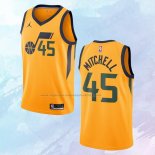 NO 45 Donovan Mitchell Camiseta Utah Jazz Statement Amarillo 2020