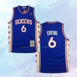 NO 6 Julius Erving Camiseta Mitchell & Ness Philadelphia 76ers Azul 1982-83