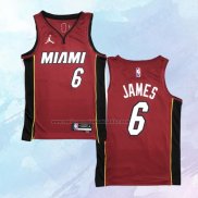 NO 6 LeBron James Camiseta Miami Heat Statement Rojo 2020-21