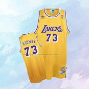NO 73 Dennis Rodman Camiseta Los Angeles Lakers Retro Amarillo