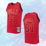 NO 91 Dennis Rodman Camiseta Chicago Bulls Retro Chinese New Year Rojo 2020