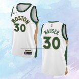Camiseta Boston Celtics Sam Hauser NO 30 Ciudad 2023-24 Blanco