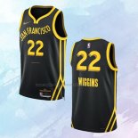 Camiseta Golden State Warriors Andrew Wiggins NO 22 Ciudad 2023-24 Negro