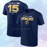 Camiseta Manga Corta Denver Nuggets Nikola Jokic 2023 NBA Finals Champions Azul