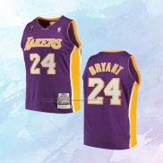 Camiseta Nino Los Angeles Lakers Kobe Bryant NO 24 Mitchell & Ness 2008-09 Violeta