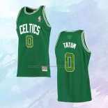 NO 0 Jayson Tatum Camiseta Boston Celtics Hardwood Classics Snakeskin Verde 2021