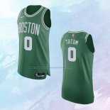 NO 0 Jayson Tatum Camiseta Boston Celtics Icon Autentico Verde