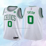 NO 0 Jayson Tatum Camiseta Nino Boston Celtics Blanco 2017-18