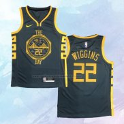 NO 22 Andrew Wiggins Camiseta Golden State Warriors Ciudad Azul 2018-19