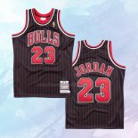 NO 23 Michael Jordan Camiseta Chicago Bulls Hardwood Classics Throwback Negro 1996-97