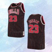 NO 23 Michael Jordan Camiseta Chicago Bulls Hardwood Classics Throwback Negro 1997-98