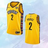 NO 2 Taurean Prince Camiseta Brooklyn Nets Ciudad Amarillo 2020-21