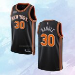 NO 30 Julius Randle Camiseta New York Knicks Ciudad Negro 2021-22
