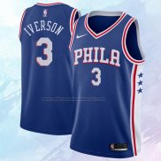 NO 3 Allen Iverson Camiseta Philadelphia 76ers Icon Azul