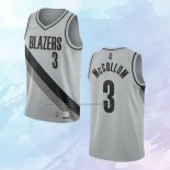 NO 3 CJ McCollum Camiseta Portland Trail Blazers Earned Gris 2020-21