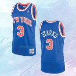 NO 3 John Starks Camiseta Mitchell & Ness New York Knicks Azul 1991-92