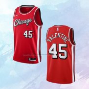 NO 45 Denzel Valentine Camiseta Chicago Bulls Ciudad Rojo 2021-22