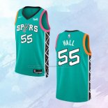 NO 55 Jordan Hall Camiseta San Antonio Spurs Ciudad Verde 2022-23