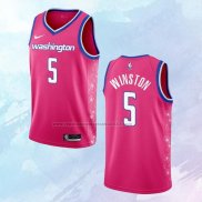 NO 5 Cassius Winston Camiseta Washington Wizards Ciudad Rosa 2022-23