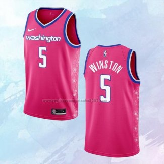 NO 5 Cassius Winston Camiseta Washington Wizards Ciudad Rosa 2022-23