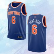 NO 6 Kristaps Porzingis Camiseta New York Knicks Icon Azul