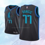 NO 77 Luka Doncic Camiseta Nino Dallas Mavericks Ciudad Azul 2018-19
